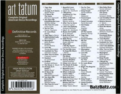 Art Tatum - Complete Original American Decca Recordings (1932 - 1944) [4CD Boxset] 2001