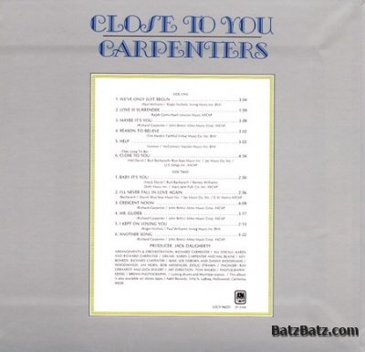 Carpenters - Close To You (Japanese Edition) 1970 (Lossless + MP3)