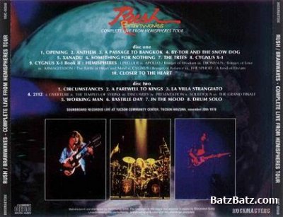 Rush - Brainwaves Complete Live from Hemispheres Tour 1978 (Lossless)