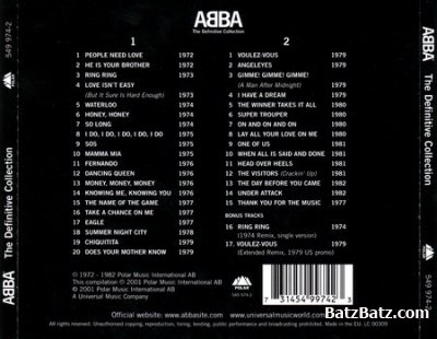 ABBA - The Definitive Collection (2CD) 2001 (Lossless + MP3)