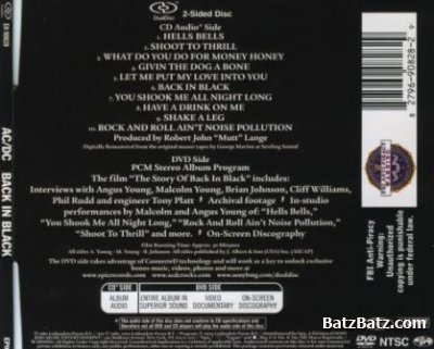 AC/DC - Back In Black 1980 (2004 DualDisc Edition) lossless+DVD Audio