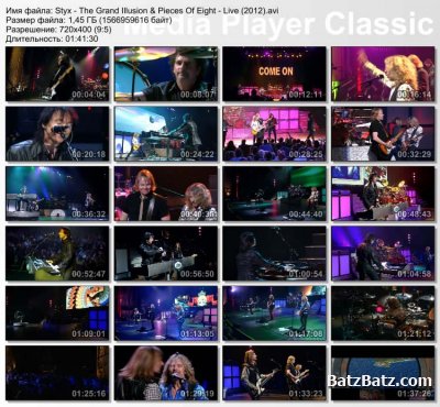 Styx - The Grand Illusion / Pieces Of Eight Live 2012 DVDRip