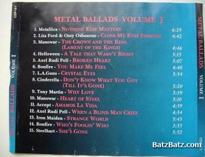 VA - Metal Ballads Vol.1 (1993) (Lossless)