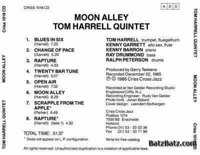 Tom Harrell Quintet  Moon Alley (1985) Lossless + MP3
