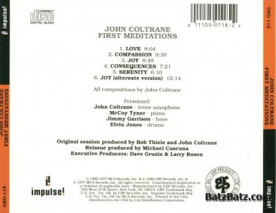 John Coltrane - First Meditations 1965 (1992) [Lossless]