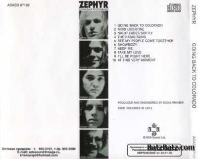 Zephyr - Going Back To Colorado 1971 (Reissue 2000) Lossless