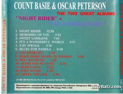 Count Basie & Oscar Peterson - The Timekeepers & Night Rider (1998) [Lossless+Mp3]