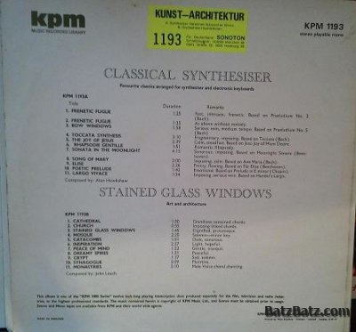 Alan Hawkshaw/John Leach  Classical Synthesizer/Stained Glass Windows 1977 (Lossless)