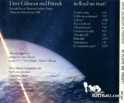 Dave Gilmour & Friends - In Floyd We Trust: Live Allentown Pennsylvania 1984 (Bootleg) Lossless