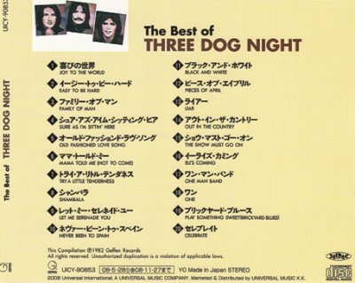 Three Dog Night - The Best Of 1982 (SHM-CD/Japan 2008) Lossless