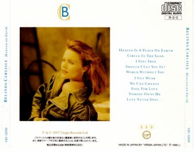 Belinda Carlisle - Heaven On Earht (Japanese Edition) 1987 (Lossless + MP3)