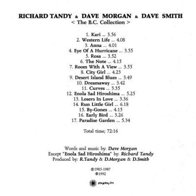 Tandy  Morgan  Smith - The B.C. Collection 1985-1987 (1992,2005) (ex.ELO) Lossless