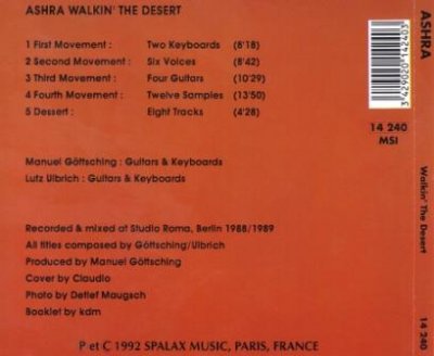 Ashra - Walkin' The Desert 1990 (Spalax Music 1992) Lossless