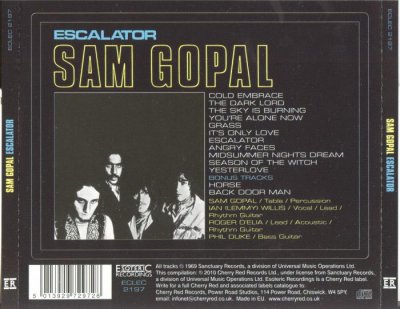 Sam Gopal - Escalator 1969 [Definitive Remastered Edition] (2010) Lossless