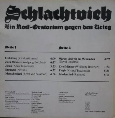 Schlachtvieh - Ein Rock-Oratorium Gegen den Krieg 1980