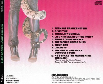 Alice Cooper - Constrictor 1986 (MCA/Victor, Japan 1991) Lossless