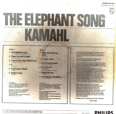 Kamahl -&#8206; The Elephant Song 1976