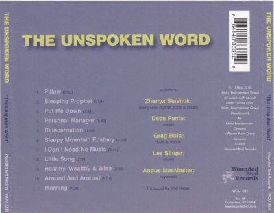 The Unspoken Word - The Unspoken Word (1970) [2010] Lossless