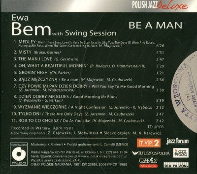 Ewa Bem - Be a man 1981 (2006) Lossless