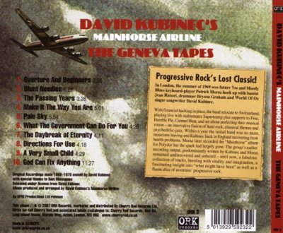 David Kubinec's Mainhorse Airline - The Geneva Tapes 1969 (Ork Rec. 2007) Lossless