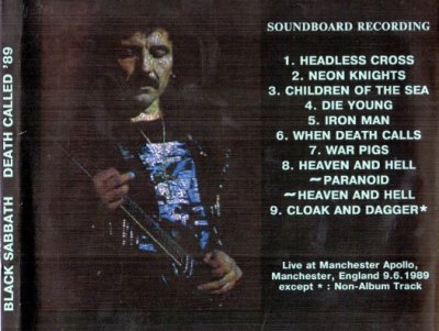 Black Sabbath - Death Called '89 (1989 Bootleg: Manchester Apollo, UK) Lossless