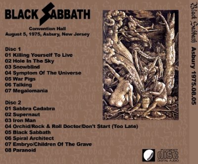 Black Sabbath - Convention Hall 1975 (2CD Bootleg: Astbury Park, New Jersey) Lossless