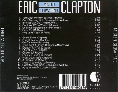 Eric Clapton - Mister Slowhand (2CD)(1992) (Lossless+MP3)