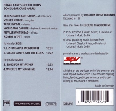 Don 'Sugar Cane' Harris - Sugar Cane Got The Blues 1973 (Reissue 2008) Lossless