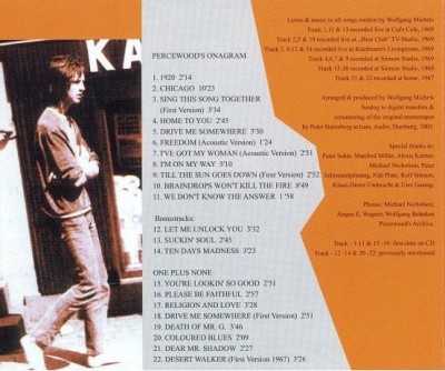 Percewood's Onagram - Percewood's Onagram (1969)