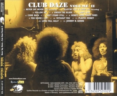 Twisted Sister -  Never Say Never...Club Daze Vol. II (2001) Lossless