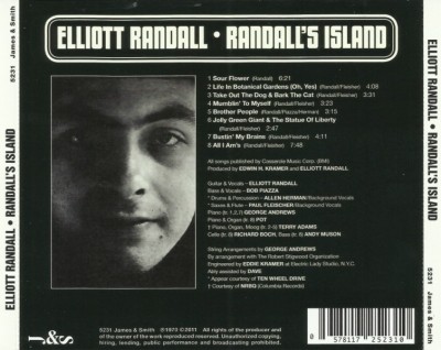 Elliott Randall - Randall's Island (1970) (2011) Lossless