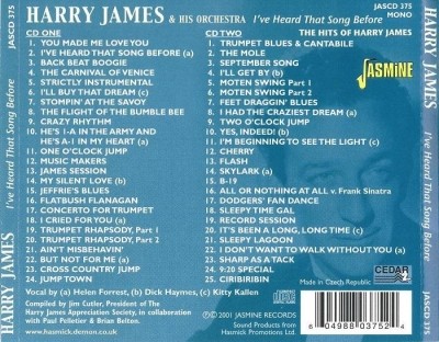Harry James & His Orchestra - I've Heard That Song Before [2CD] (2001) Lossless