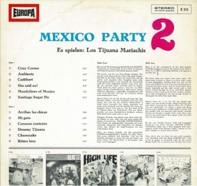 Los Tijuana Mariachis - Mexico Party 2 (1968)