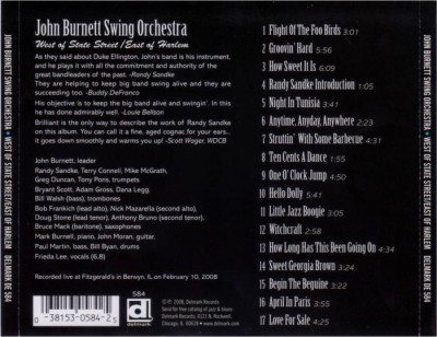 John Burnett Swing Orchestra - West Of State Street / East Of Harlem (2008)