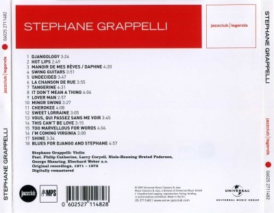 Stephane Grappelli - Tribute to Django Reinhardt (2009) Lossless+Mp3