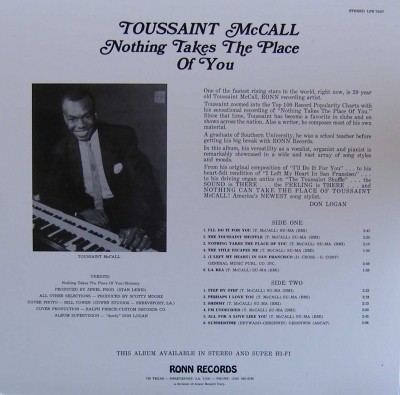 Toussaint McCall - Nothing Takes The Place Of You (1967)