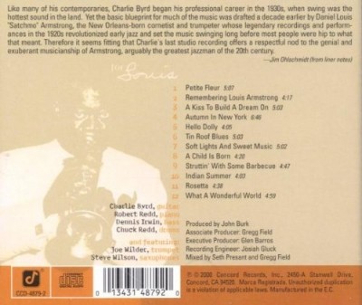 Charlie Byrd - For Louis: A tribute to Louis Armstrong (2000) Lossless