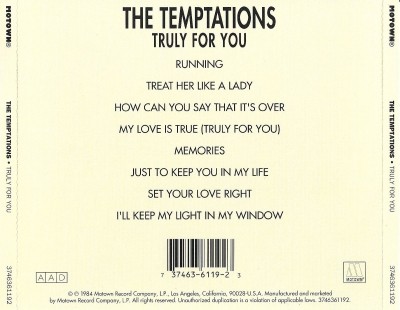 The Temptations - Truly For You (1984) Lossless+Mp3