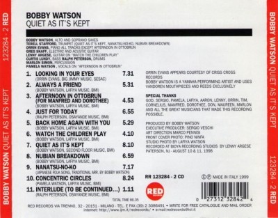 Bobby Watson - Quiet As It's Kept (1999)