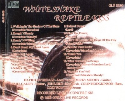 Whitesnake - Reptile Kiss: Friedrich Ebert Halle, Germany 19.03.1983 (Bootleg 1992) Lossless