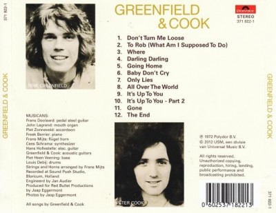 Greenfield & Cook - Greenfield & Cook (1972) (reissue 2012)