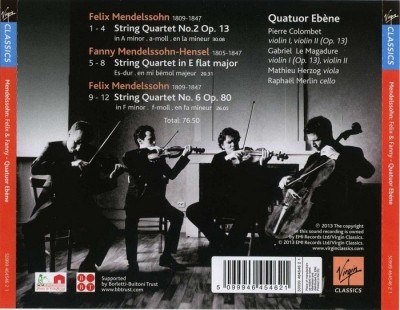 Quatuor Ebene - Felix & Fanny Mendelssohn (2013) Lossless+Mp3