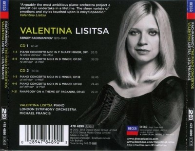 Valentina Lisitsa - Rachmaninov: The Piano Concertos, Paganini Rhapsody [2CD] (2013) Lossless+Mp3