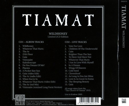 Tiamat - Wildhoney [Limited Edition] (2CD) (2012) (Lossless)