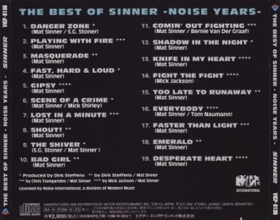 Sinner - The Best Of Sinner: Noise Years (Japanese Edition) 1994 (Lossless + MP3)