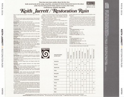 Keith Jarrett - Restoration Ruin 1968 [Japan] (2013) Lossless+Mp3