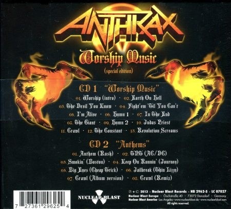 Anthrax - Worship Music (2CD) [Special Edition] (2013) (Lossless + MP3)