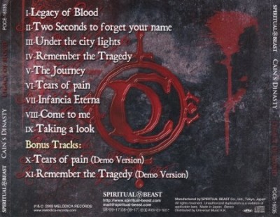 Cain's Dinasty - Legacy Of Blood (Japanese Edition) 2008 (Lossless + MP3)
