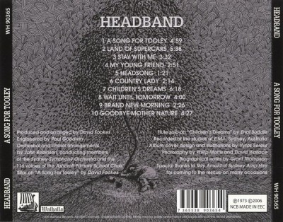 Headband - Song For Tooley 1973