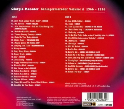 Giorgio Moroder - Schlagermoroder Vol.2 (1965-1976) 2CD (2013) (Lossless)